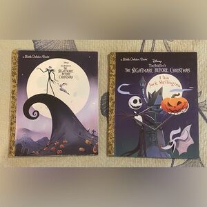 Lot of 2 Disney Tim Burton’s The Nightmare Before Christmas Little Golden Books